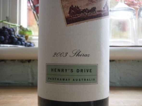 2003 Henry's Drive Shiraz, Padthaway, Australia. RP94PTS