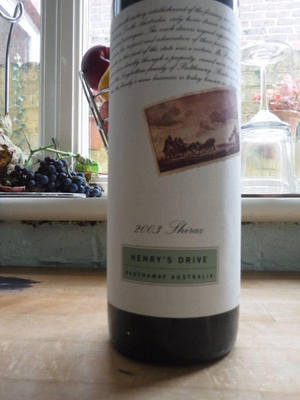 2003 Henry's Drive Shiraz, Padthaway, Australia. RP94PTS