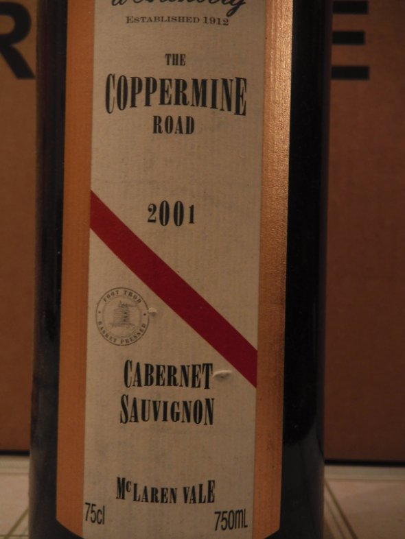 2001 Coppermine Road, Cabernet Sauvignon, D'Arenberg