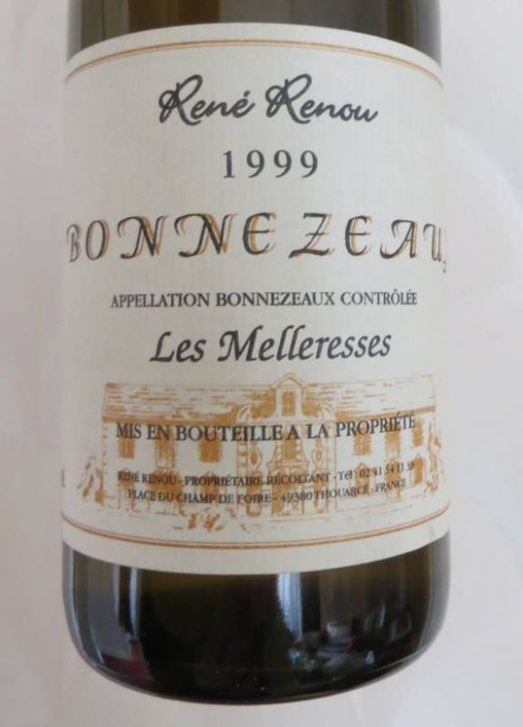 Rene Renou 1999 BonneZeau - Les Melleresses 6 x 50cl bottles in wooden crate - rare!