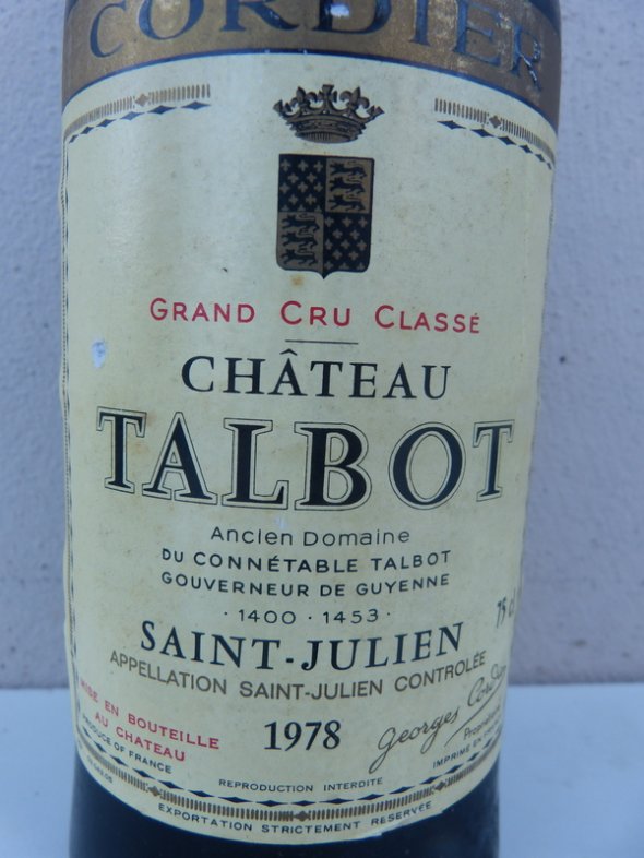 1978 Château TALBOT / 4th Growth Saint-Julien / NM90