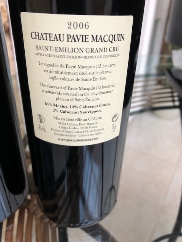 Chateau Pavie Macquin St Emilion Premier Grand Cru Classe 2006 & 2007