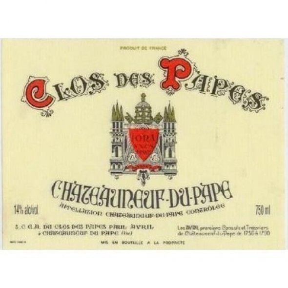 100 points - a Jeroboam of Clos des Papes, Chateauneuf du Pape Rouge, 2007