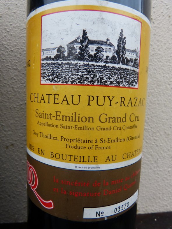 1982 Château PUY-RAZAC / St Emilion Grand Cru