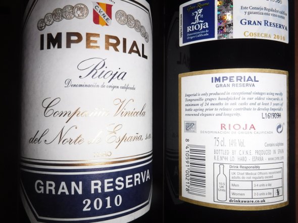 2 x 2010 CVNE 'Imperial' Gran Reserva, Rioja DOCa, Spain 