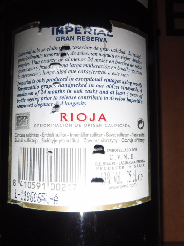 1999 CVNE 'Imperial' Gran Reserva, Rioja DOCa, Spain 