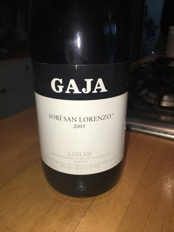 Gaja Sori San Lorenzo *96 points* Robert Parker. 