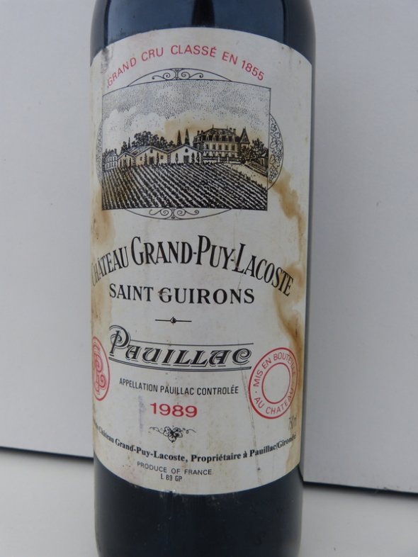 1989 Château GRAND PUY LACOSTE / Pauillac 5th Growth