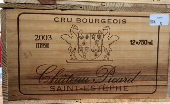 [March Lot 117] Chateau Picard 2003 [OWC of 12 bottles]