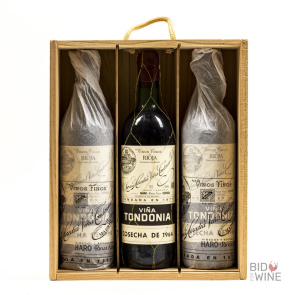 [April Lot 4A-B] Lopez de Heredia Vina Tondonia Gran Reserva Tinto 1964 [OWC of 3 bottles] 
