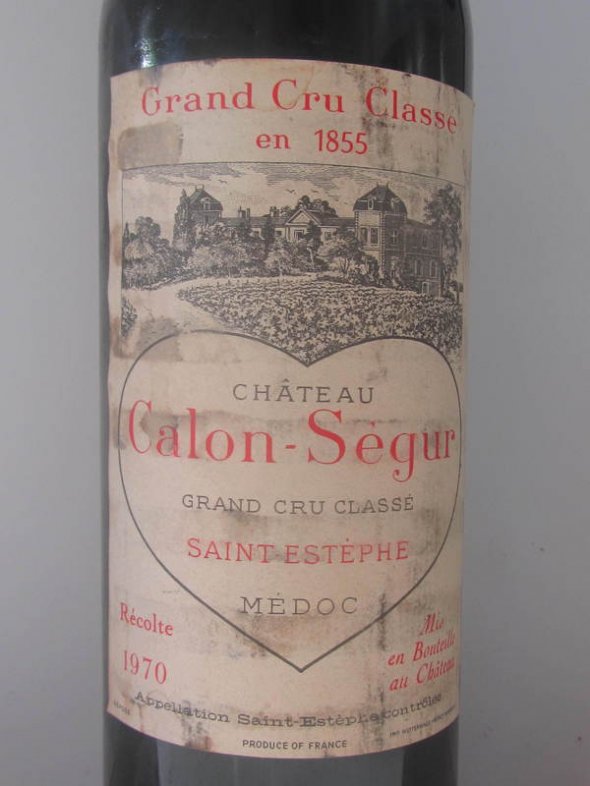 Chateau Calon Segur 1970, Saint-Estephe Grand Cru Class.