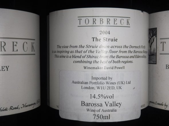 2004 Torbreck "The Struie" Shiraz , Barossa Valley