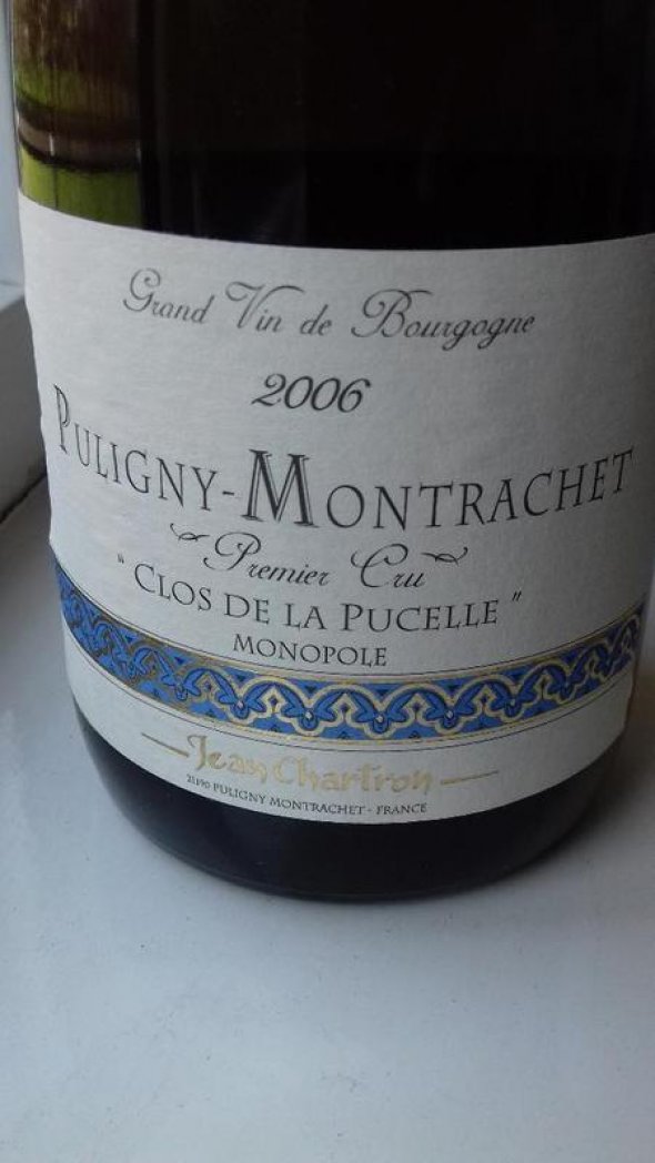 Puligny-Montrachet  Clos De La Pucelle Monopole 1er Cru, Jean Chartron 2006  