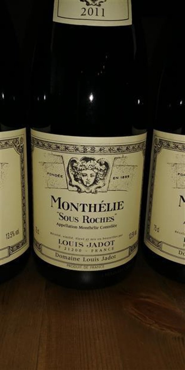 2011 Monthélie Sous Roches, Domaine Louis Jadot (3 bottles)