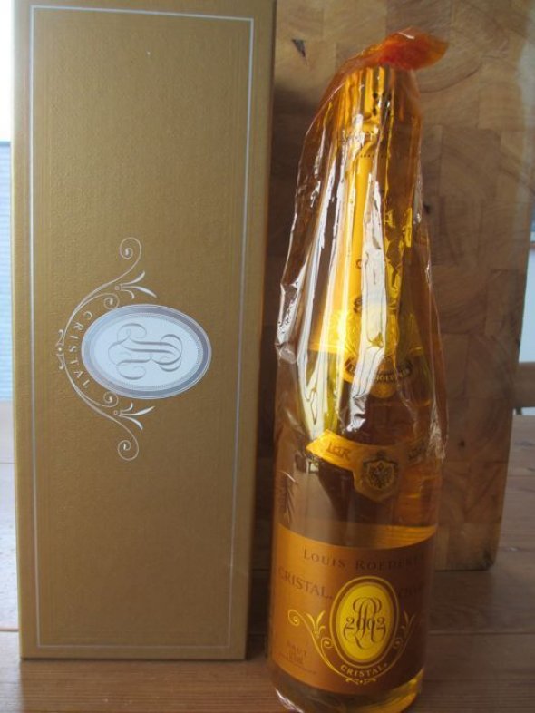 Louis Roederer Cristal champagne vintage 2002 in gift box