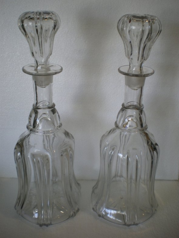 A matching pair of Victorian decanters