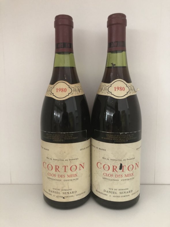 [May Lot 5] Domaine Senard Corton Clos des Meix 1980 [2 bottles]