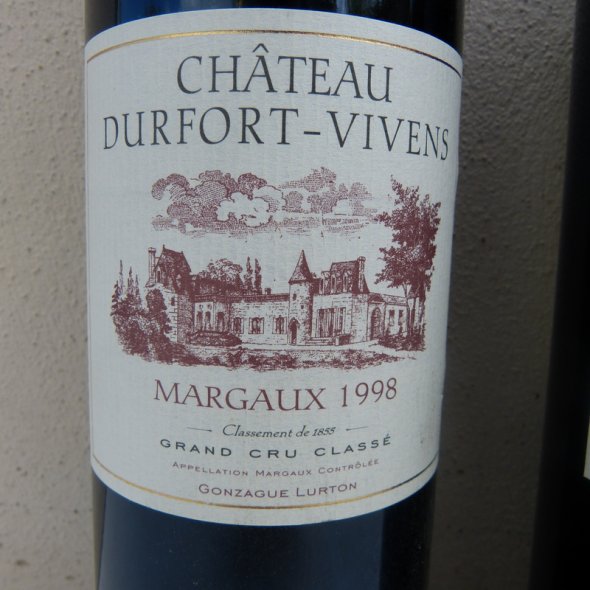 1998 Château DURFORT-VIVENS / 2nd Growth / NO RESERVE
