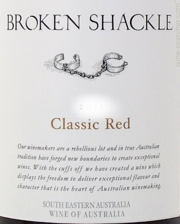 Broken Shackle Classic Red South Eastern Australia 2016