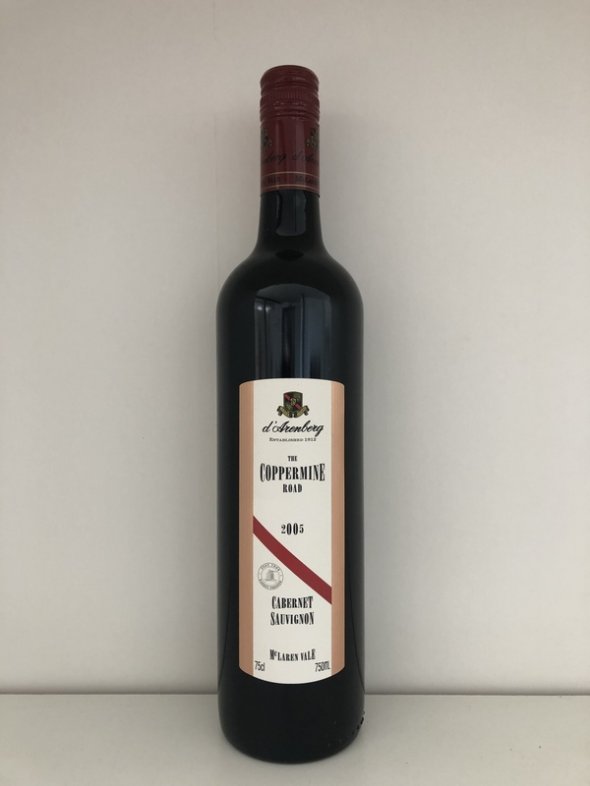 [May Lot 110] d'Arenberg The Coppermine Road Cabernet Sauvignon 2005 [2 original cartons of 6 bottles]