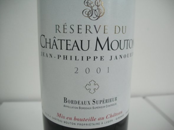 Reserve Du Chateau Mouton 2001