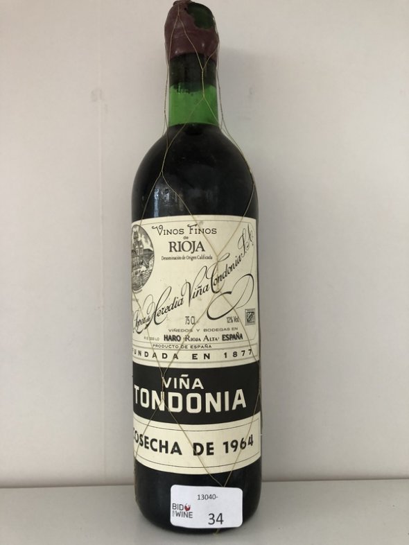 [June Lot 10] Lopez de Heredia Vina Tondonia Tinto Gran Reserva 1964 [1 bottle]