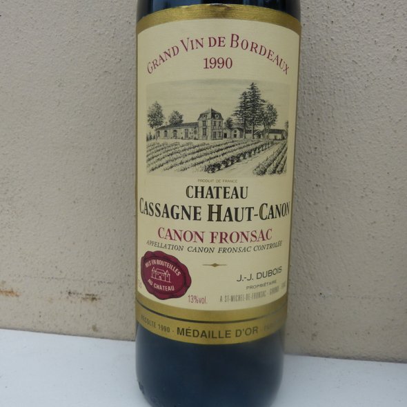 1990 Ch&acirc;teau CASSAGNE-HAUT-CANON / Gold Medal / No Reserve.