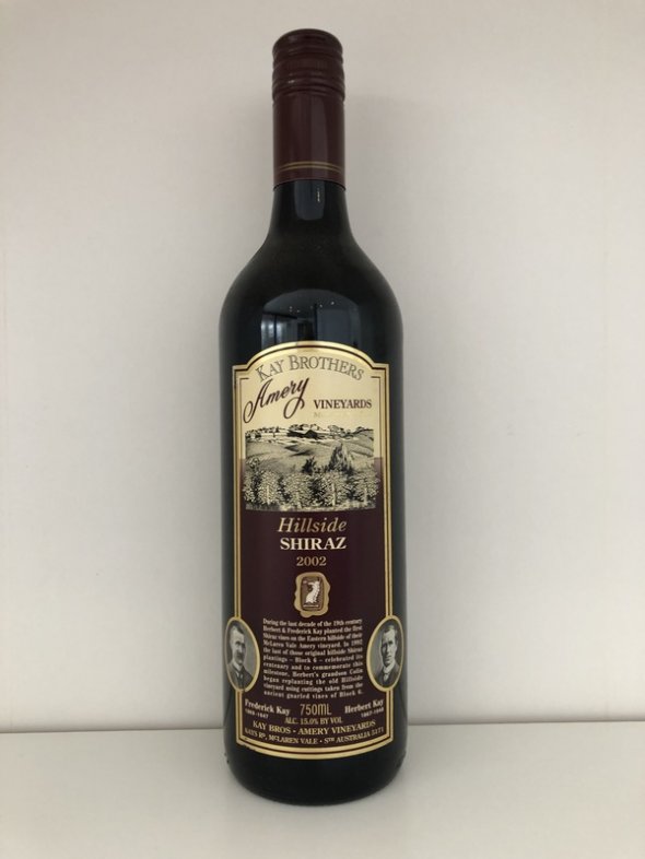 [July Lot 223A-C] Kay Brothers Amery Vineyards Hillside Shiraz 2002 [12 bottles in 2OC]
