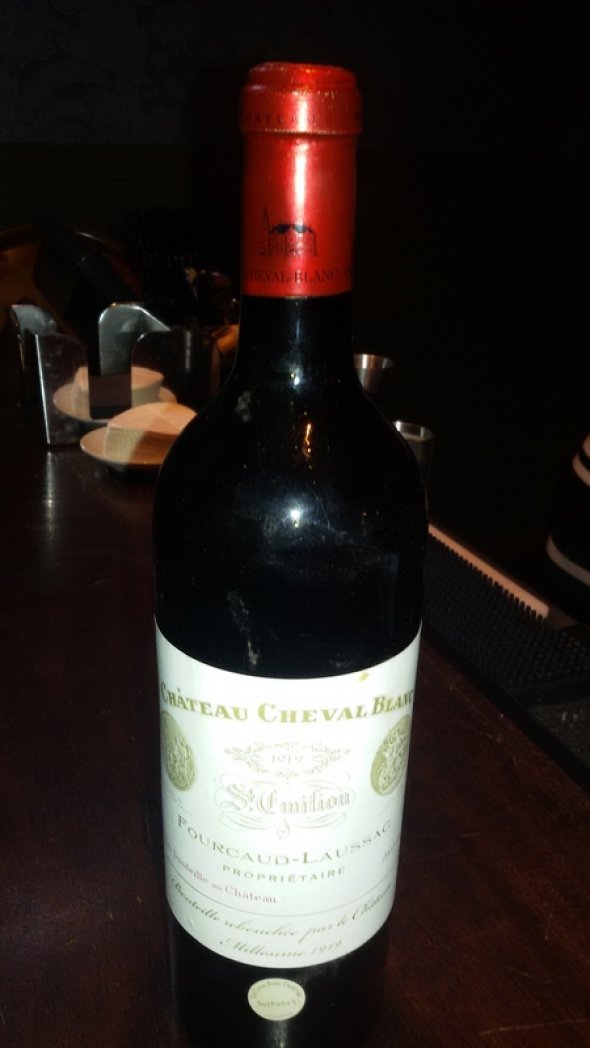 Rare Bottle Cheval Blanc 1919    100Yrs old