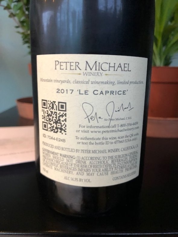 Peter Michael 'Le Caprice- 2017 Pinot Noir