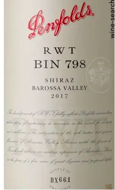 Penfolds, Bin 798 RWT Shiraz, Barossa Valley