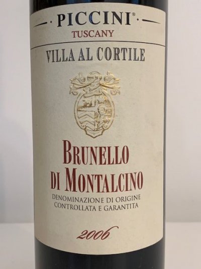 Brunello Di Montalcino, Villa Al Cortile, Tuscany, Piccini (pre-xmas via special delivery), Vintage