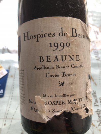 Beaune Hospices de Beaune Cuvee Brunet, prosper Maufoux