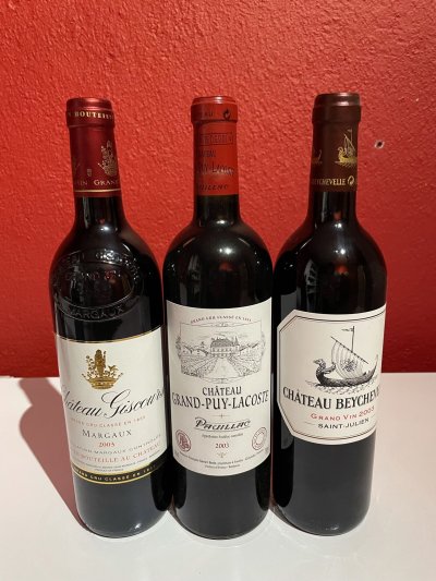 Mixed Bordeaux 2003 - Chateau Giscours, Grand Puy Lacoste and Beychevelle