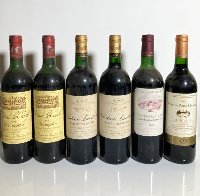 Mixed lot of Bordeaux wines 1988/1995/1997/2001