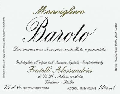 6 x Alessandria Fratelli, Barolo, Monvigliero 94/100 RP Points