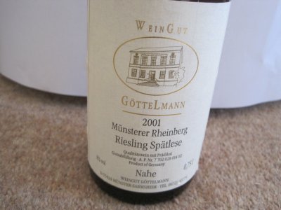 Weingut Gottelmann, Munsterer Rheinberg Riesling Spatlese 