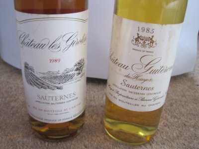 Pair of mature Sauternes