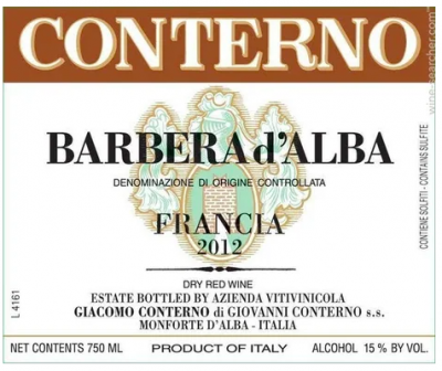 Barbera d'Alba, Cascina Francia, Conterno