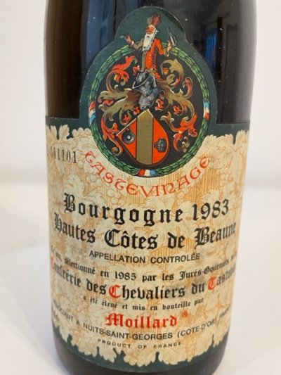 Moillard, Bourgogne Haut Cotes de Beaune, Confrerie des Chevaliers du Tastevine