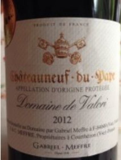 Châteauneuf-du-Pape, Domaine Valori 2012