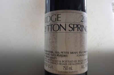 Ridge, Lytton Springs Zinfandel, Napa Valley