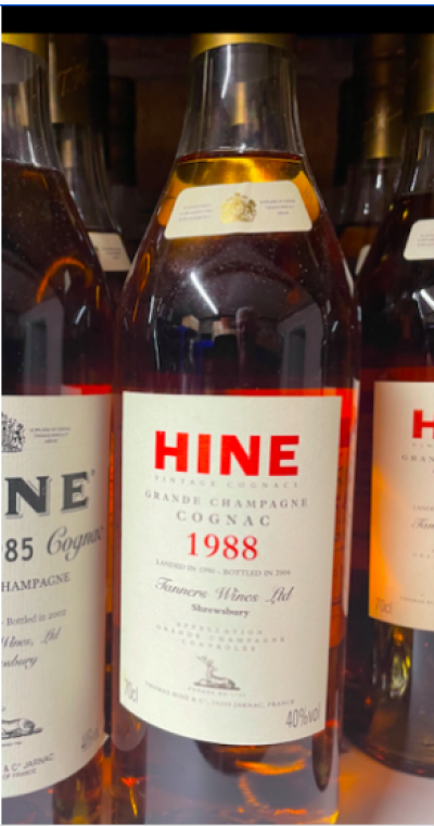 Hine, Vintage Early Landed 1990 bottled 2004 Cognac, 1988