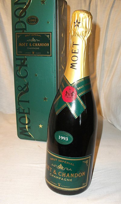 1993 Moet & Chandon, Brut Imperial Champagne In Presentation Tin.  Rare.