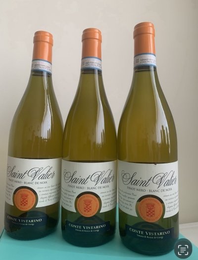 Pinot Nero Blanc de Noir St Valier, White ,Conte Vistarino Dell` Oltrepo Pavese, vintage 2019 , Parcel 12 bottles