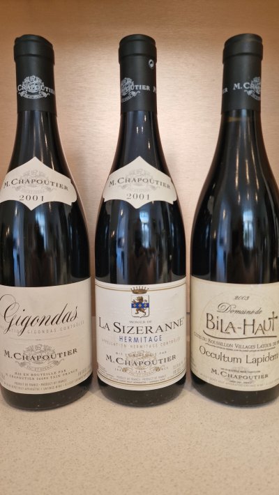 Fully mature M. Chapoutier trio
