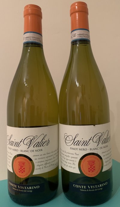 Pinot Nero, Blanc de Noir (white wine) Vinified in White , St Valier, Oltrepo Pavese DOC, vintage 2018, , parcel 2x75cl 
