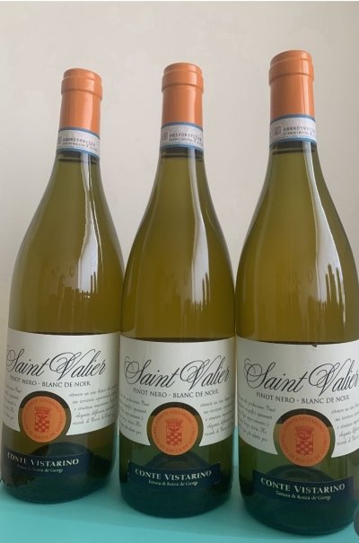 Pinot Nero, Blanc de Noir (white wine) Vinified in White , St Valier, Oltrepo Pavese DOC, vintage 2018, , parcel 9x75cl , 2018