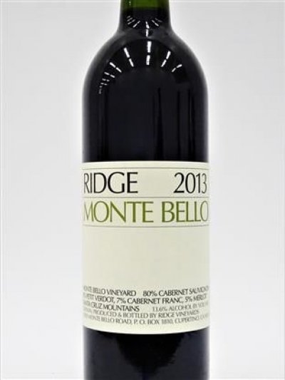 Ridge Vineyards Monte Bello 2013 100 points 
