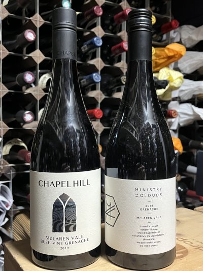 McLaren Vale Grenache duo, Chapel Hill & Ministry of Clouds, 2018,2019